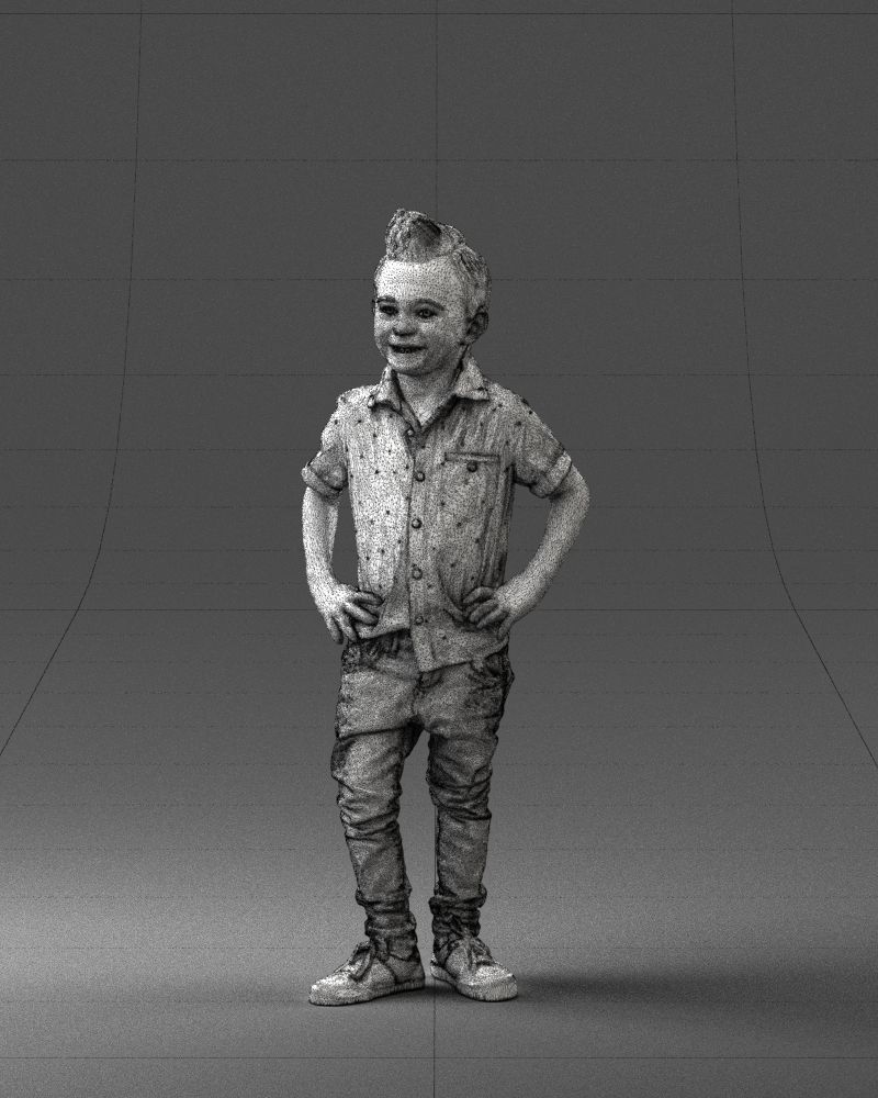 Stylish funny boy 0270 3D Print Ready 3D print model_32