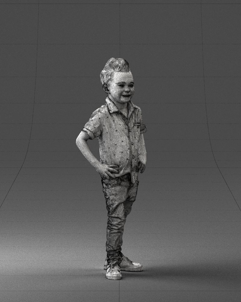 Stylish funny boy 0270 3D Print Ready 3D print model_8