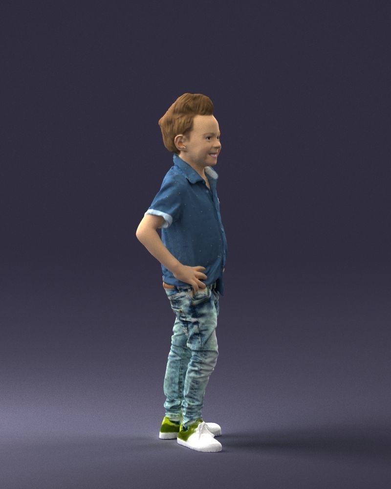 Stylish funny boy 0270 3D Print Ready 3D print model_9