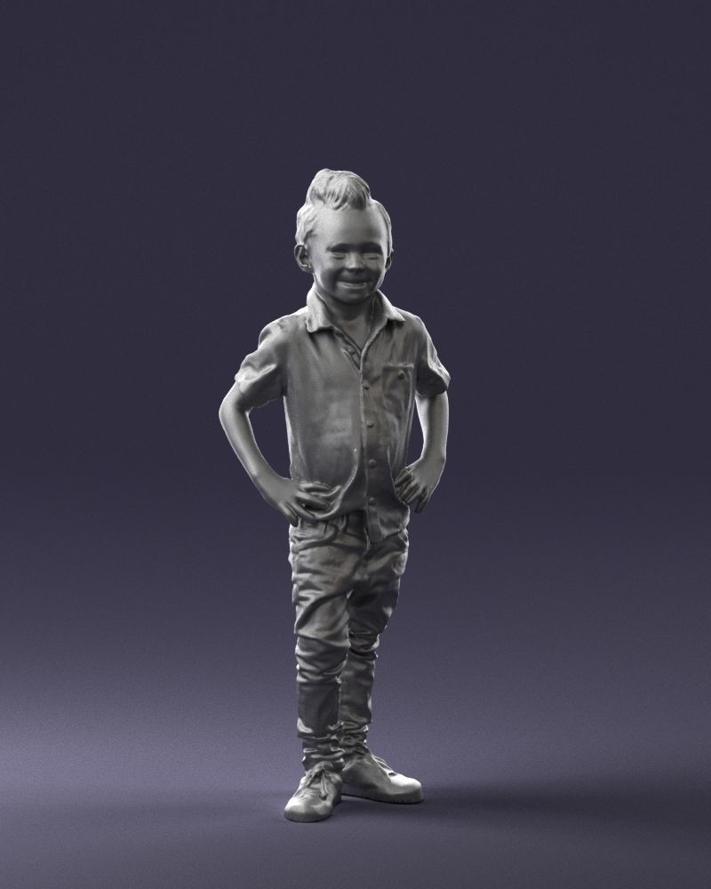 Stylish funny boy 0270 3D Print Ready 3D print model_4