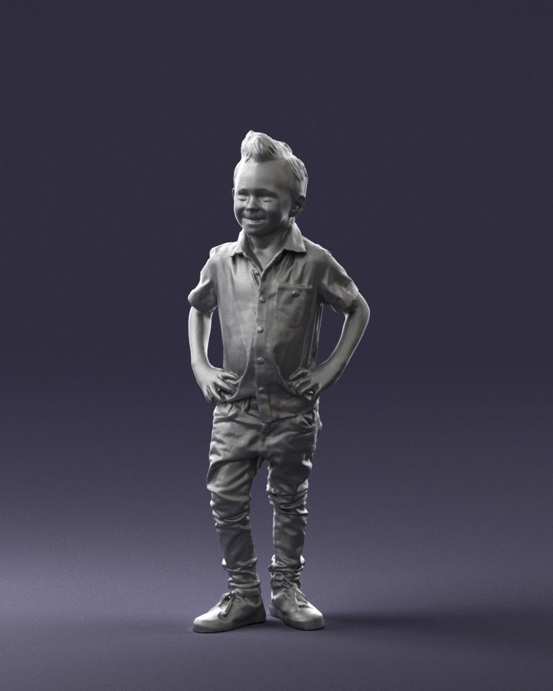Stylish funny boy 0270 3D Print Ready 3D print model_31