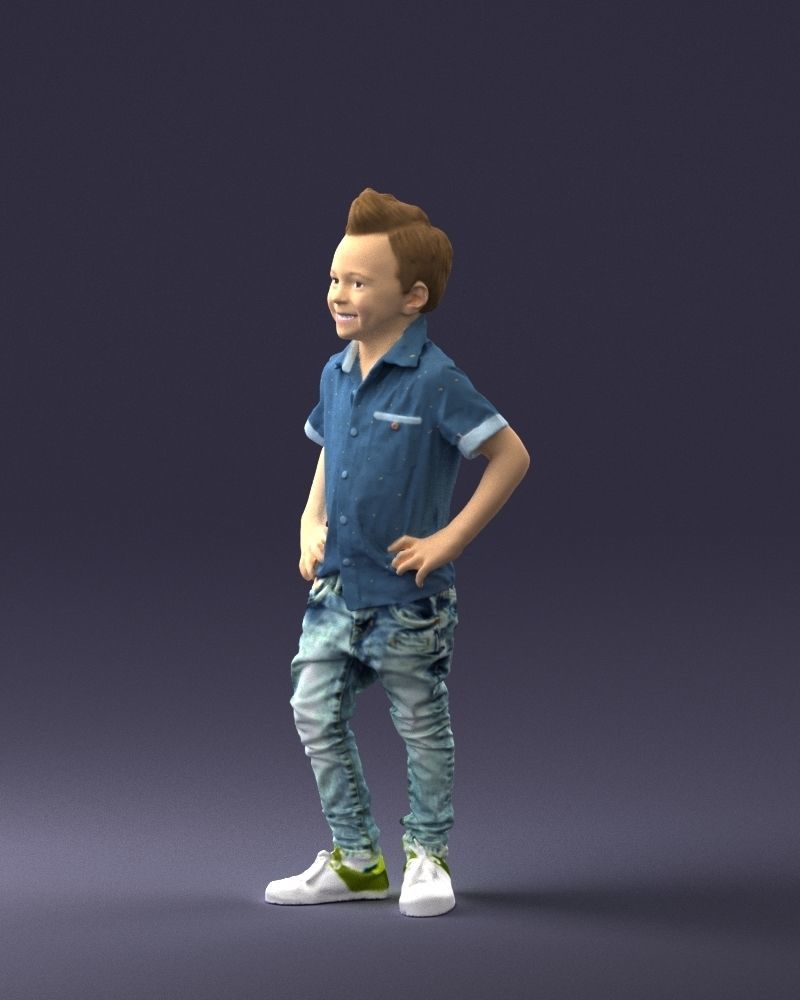Stylish funny boy 0270 3D Print Ready 3D print model_27