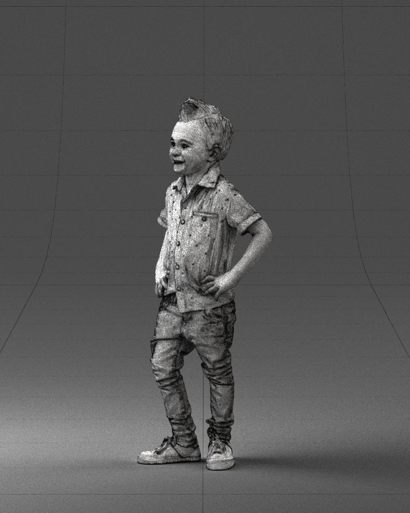 Stylish funny boy 0270 3D Print Ready 3D print model_29