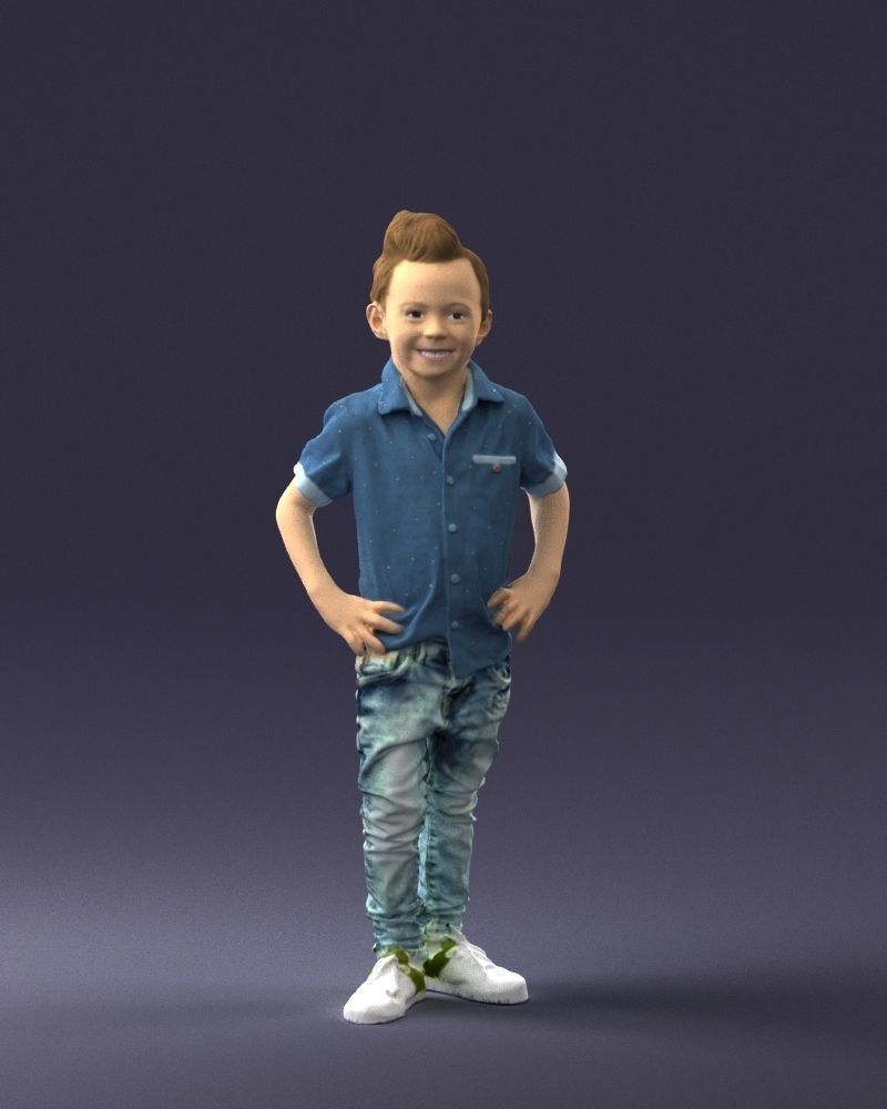 Stylish funny boy 0270 3D Print Ready 3D print model_36
