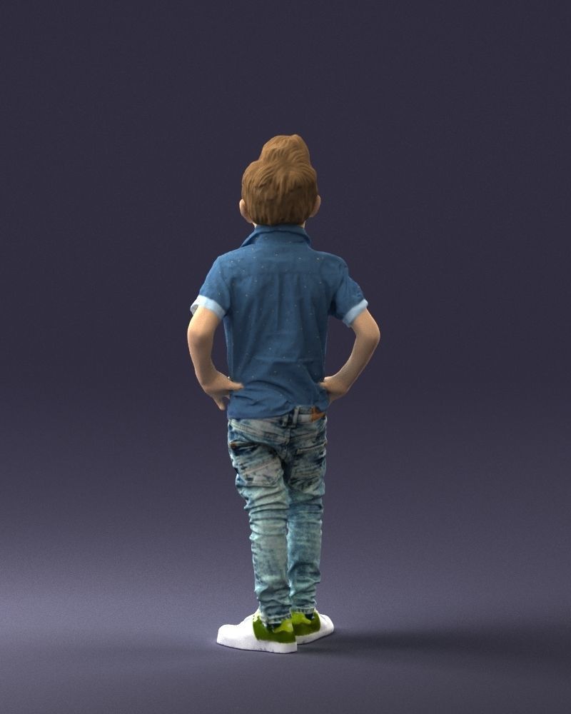 Stylish funny boy 0270 3D Print Ready 3D print model_18