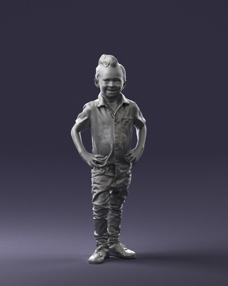 Stylish funny boy 0270 3D Print Ready 3D print model_37