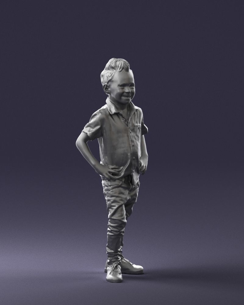 Stylish funny boy 0270 3D Print Ready 3D print model_7