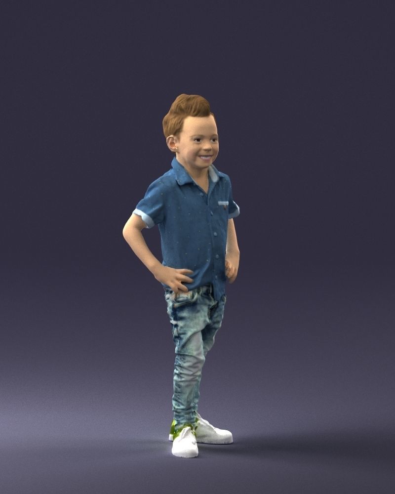 Stylish funny boy 0270 3D Print Ready 3D print model_6
