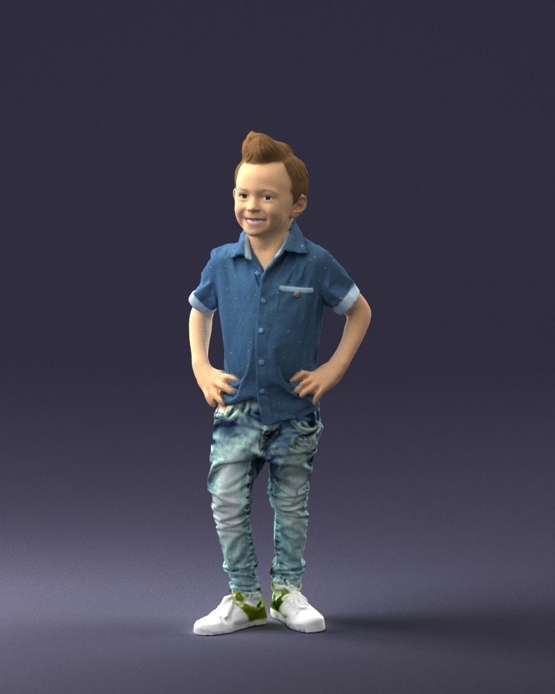 Stylish funny boy 0270 3D Print Ready 3D print model_30