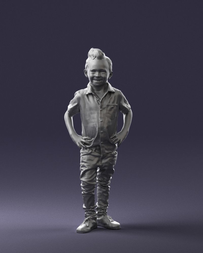 Stylish funny boy 0270 3D Print Ready 3D print model_34