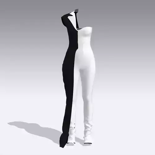 JUMPSUIT JACKET MODEL ELEGANCE LOOK