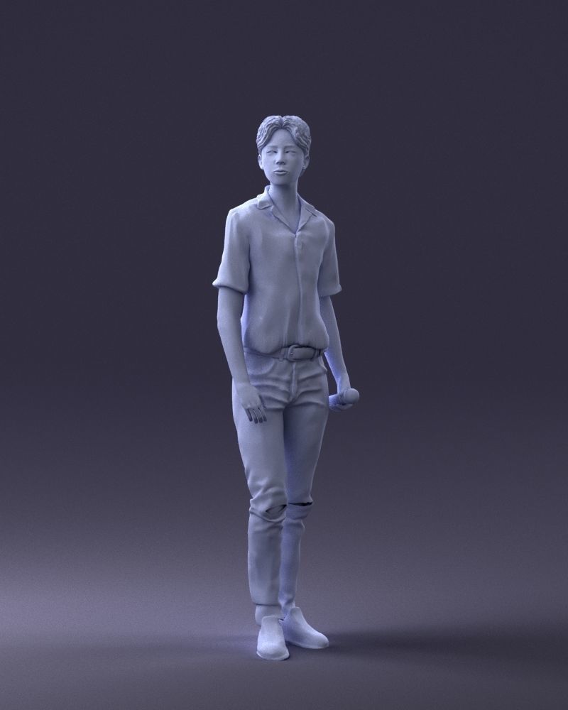 000228 Young Asiasn Man with Microphone 1123 3D model_17