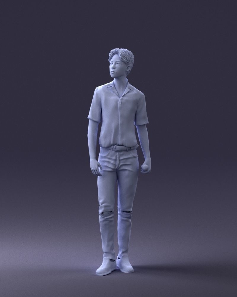 000228 Young Asiasn Man with Microphone 1123 3D model_20
