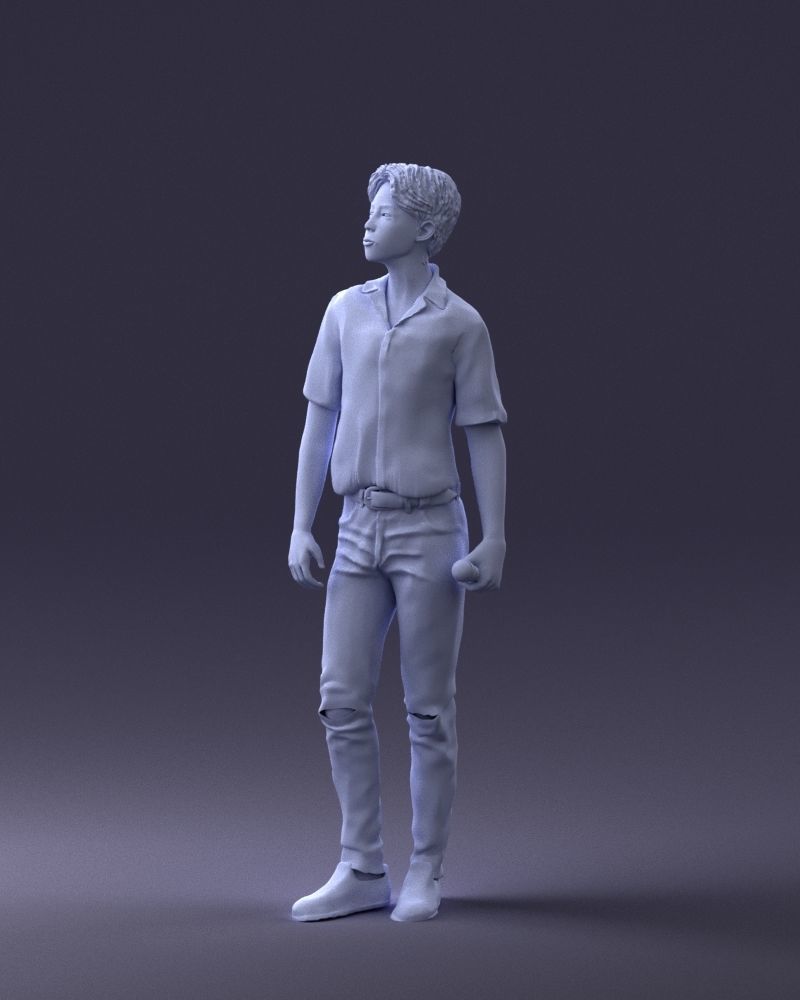 000228 Young Asiasn Man with Microphone 1123 3D model_5