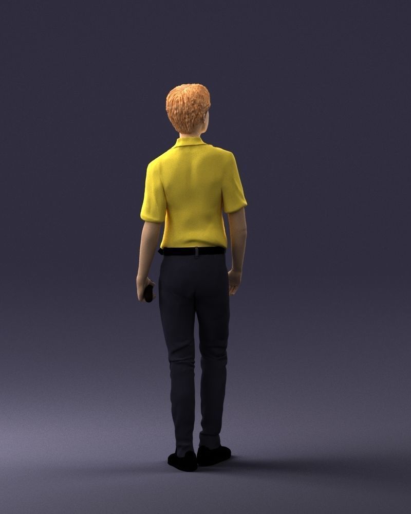 000228 Young Asiasn Man with Microphone 1123 3D model_10
