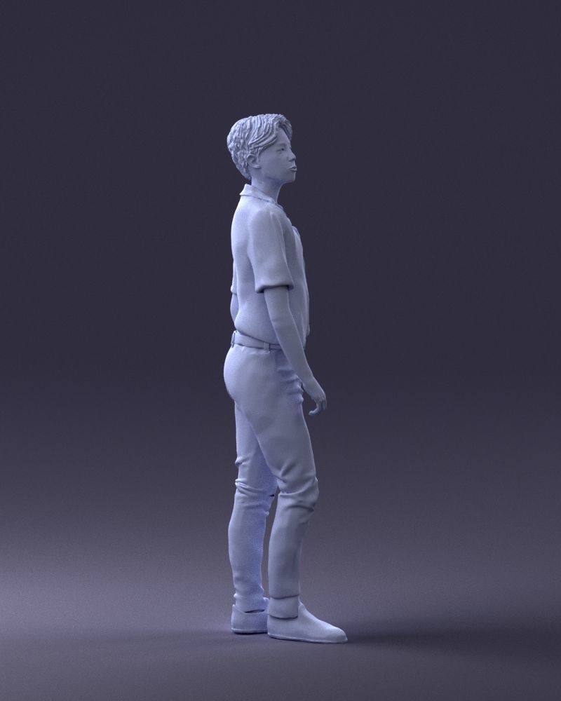 000228 Young Asiasn Man with Microphone 1123 3D model_14