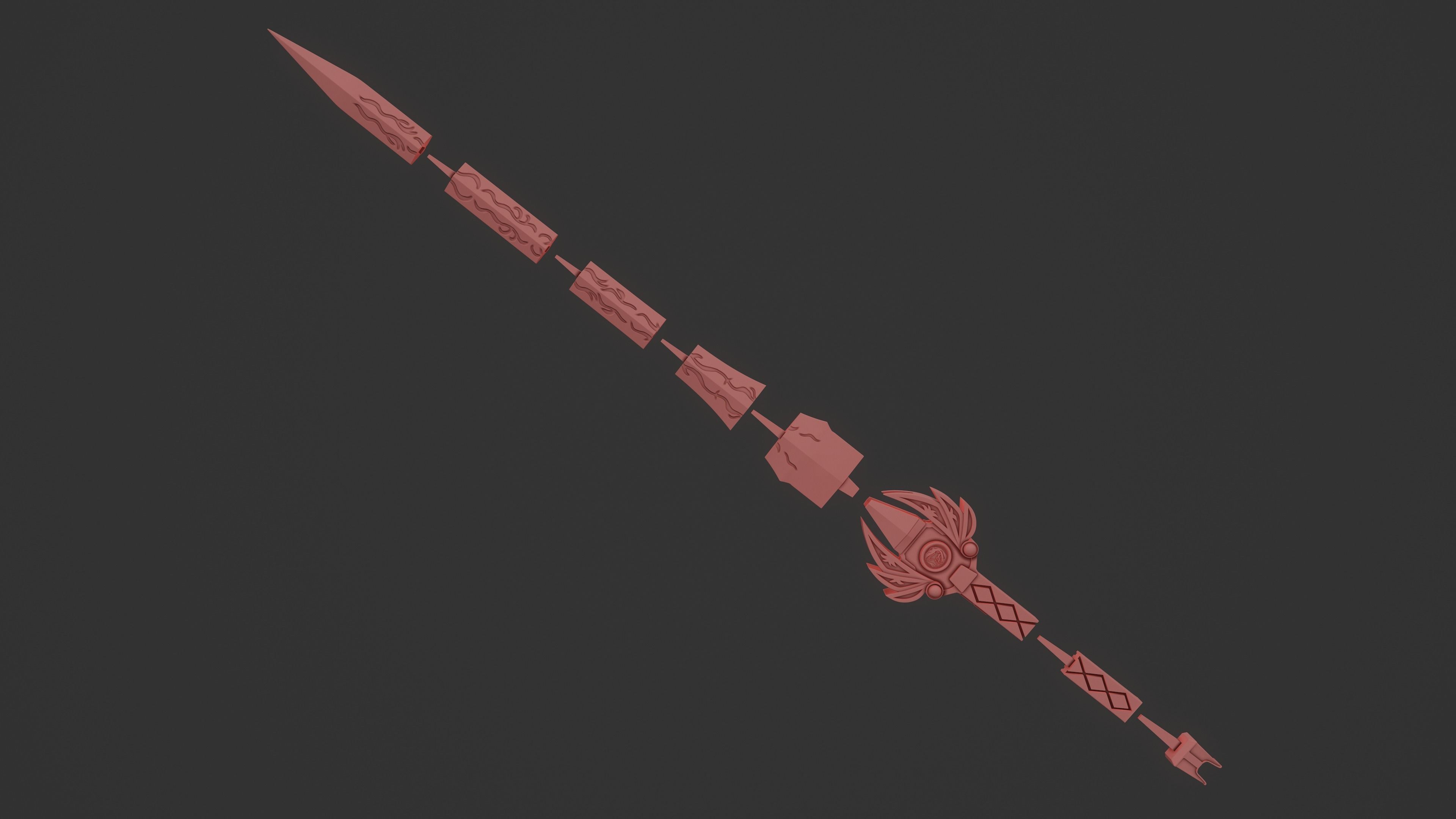 Power Rangers Legacy Red Ranger Sword 3D print model_1