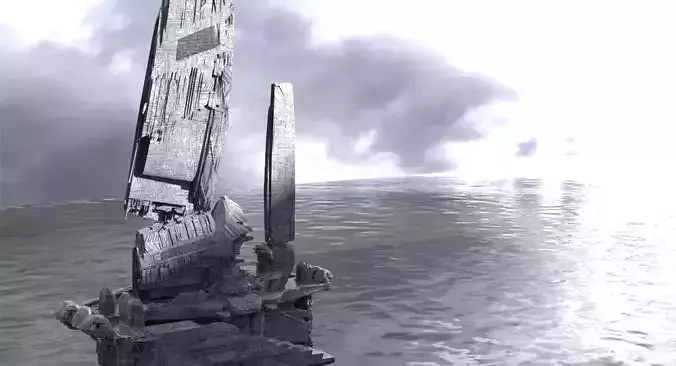 Halo Forerunner Inspired Tower 2 3D model