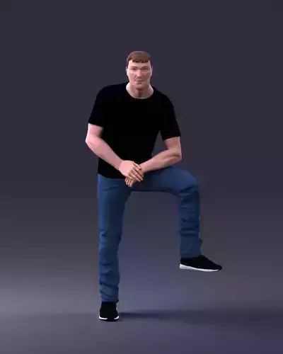 000229 Strong Man in Sitting Pose 1201 3dp 3D print model
