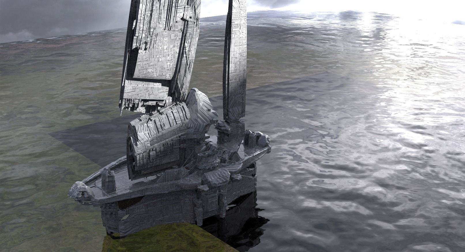Halo Forerunner Inspired Tower 4  3D model_1
