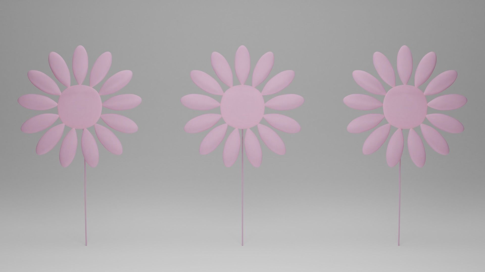 Cartoon Flower 3D model_2