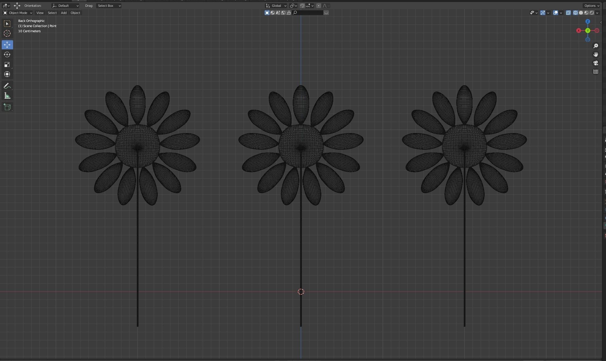 Cartoon Flower 3D model_3