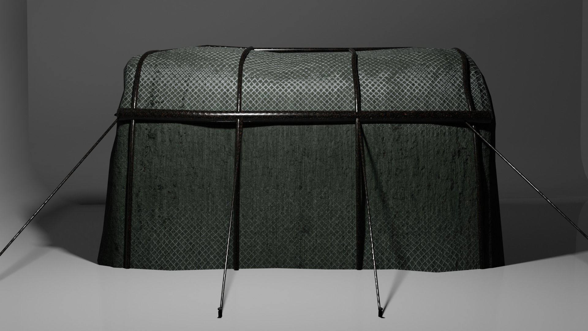 Military tent PBR Free low-poly 3D model_3