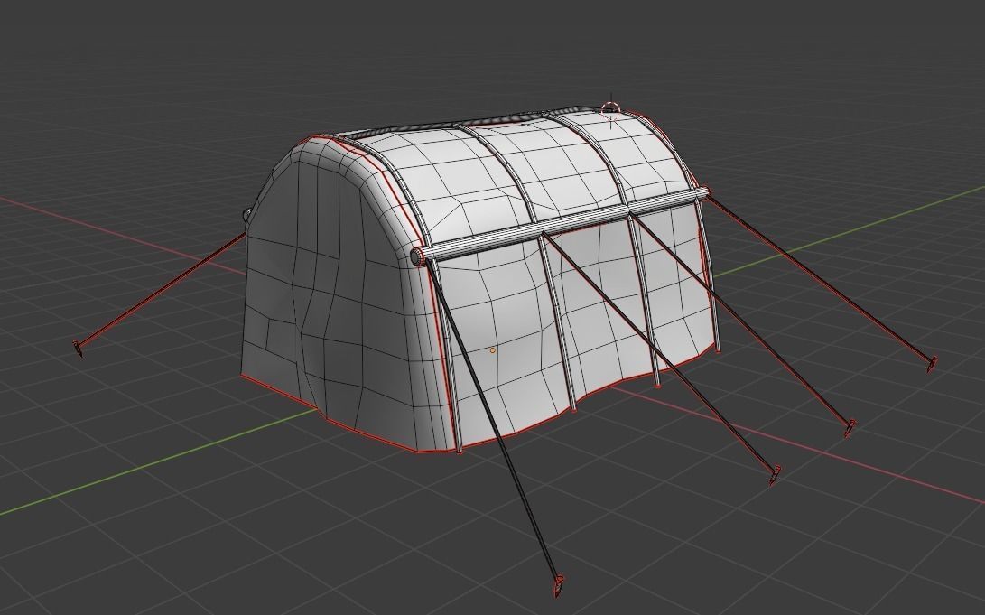 Military tent PBR Free low-poly 3D model_10