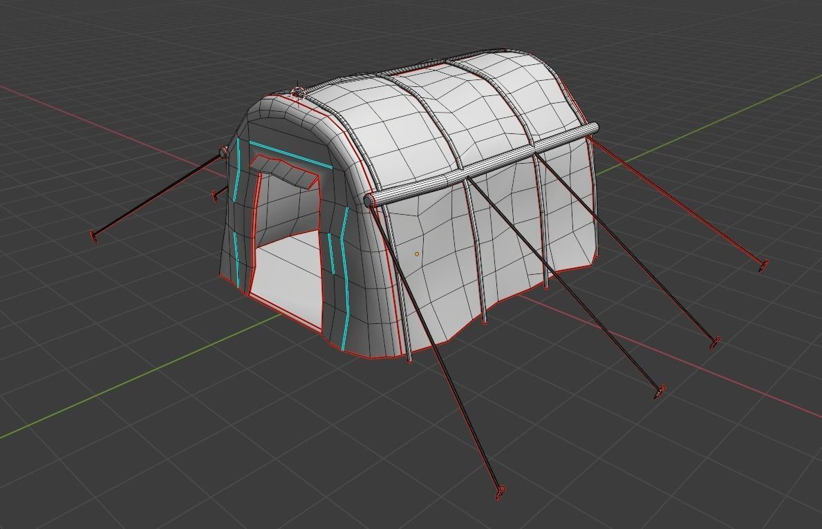 Military tent PBR Free low-poly 3D model_12