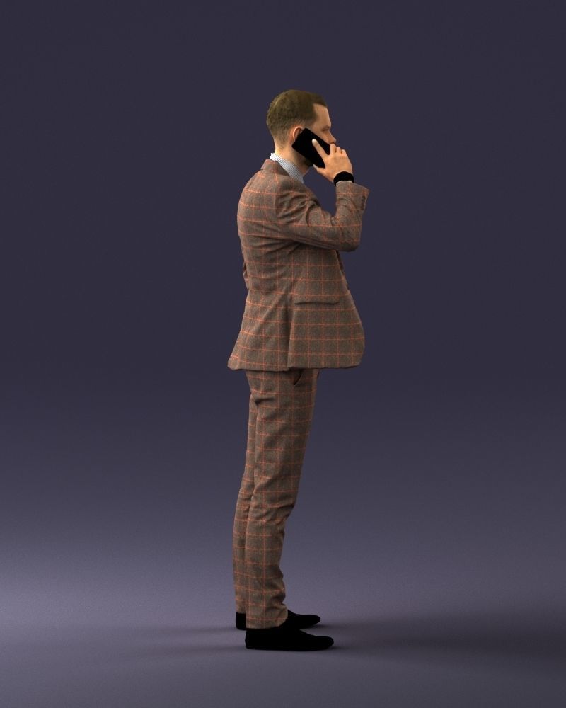 000254 Businessman in Suit Talking on Phone 0220 3dp 3D print model_13