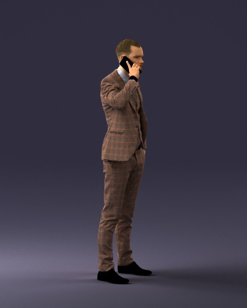 000254 Businessman in Suit Talking on Phone 0220 3dp 3D print model_10