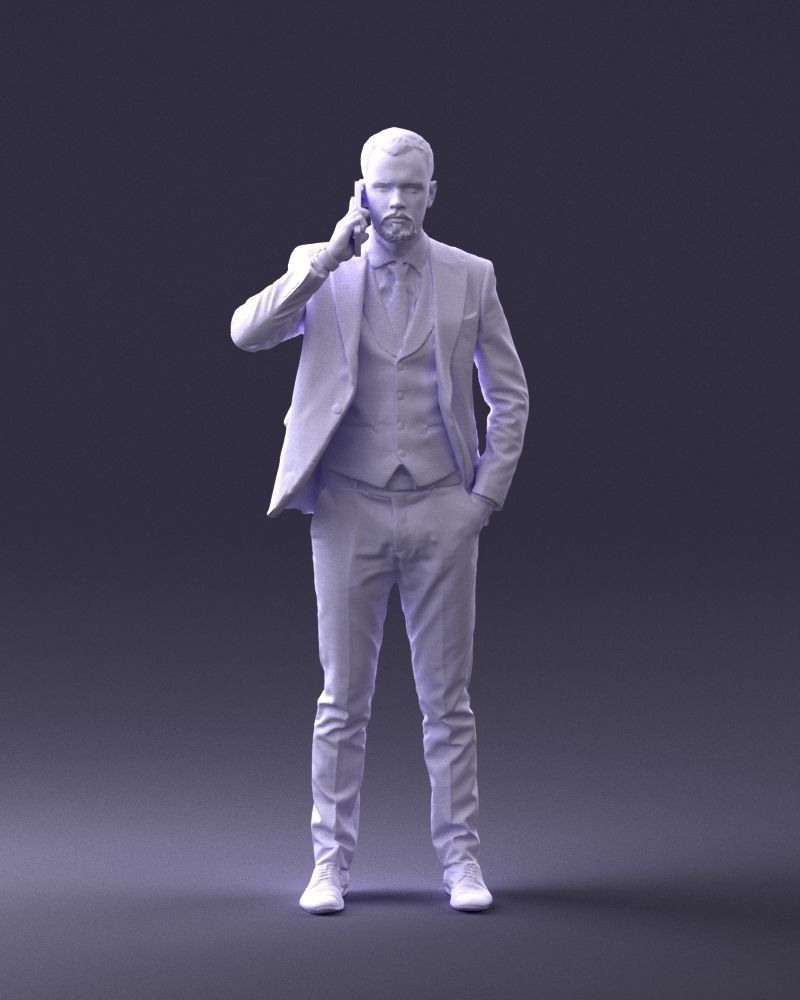 000254 Businessman in Suit Talking on Phone 0220 3dp 3D print model_38