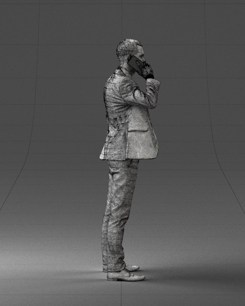 000254 Businessman in Suit Talking on Phone 0220 3dp 3D print model_15