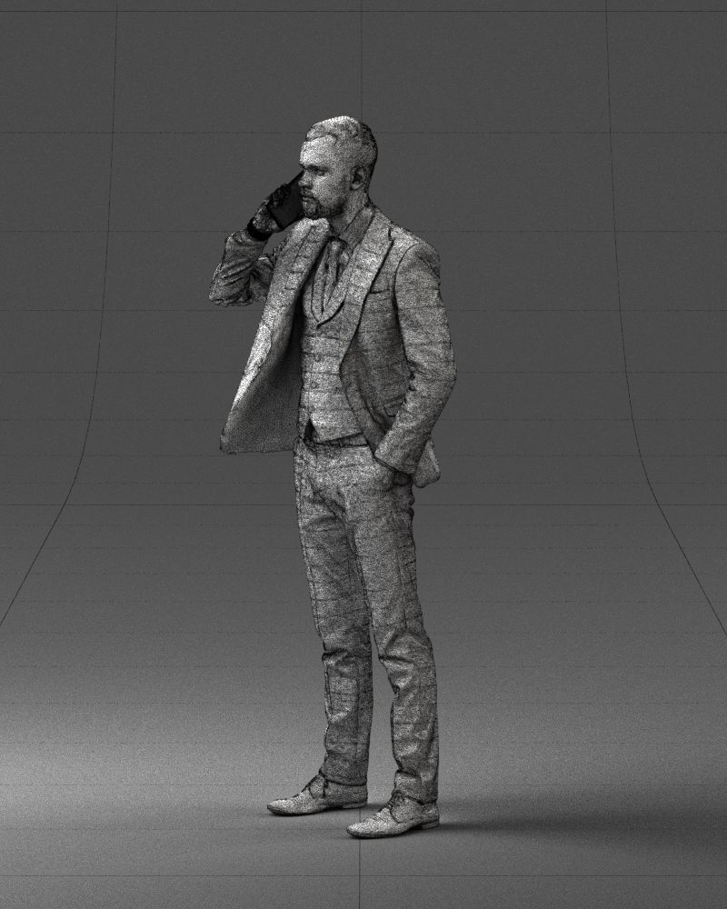 000254 Businessman in Suit Talking on Phone 0220 3dp 3D print model_30