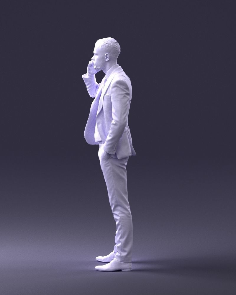 000254 Businessman in Suit Talking on Phone 0220 3dp 3D print model_26