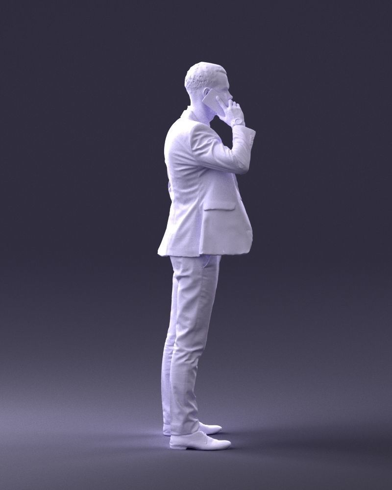 000254 Businessman in Suit Talking on Phone 0220 3dp 3D print model_14