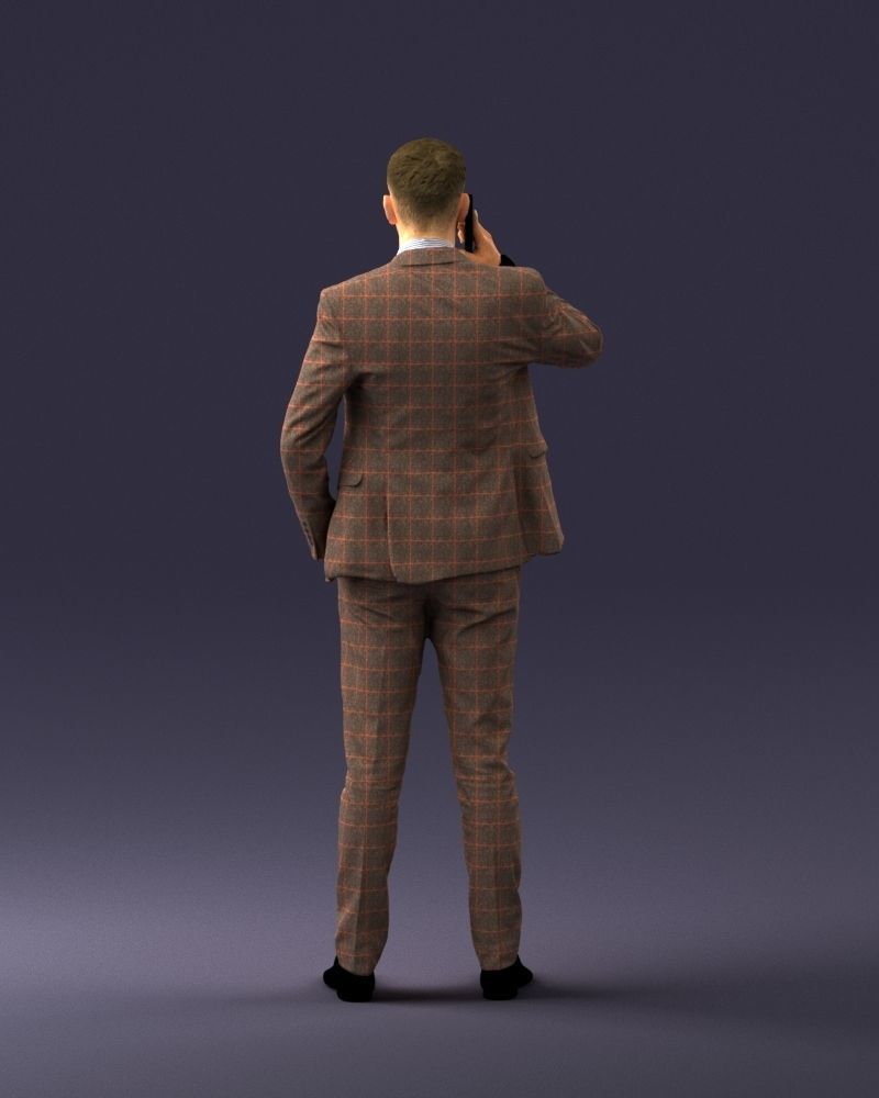 000254 Businessman in Suit Talking on Phone 0220 3dp 3D print model_19