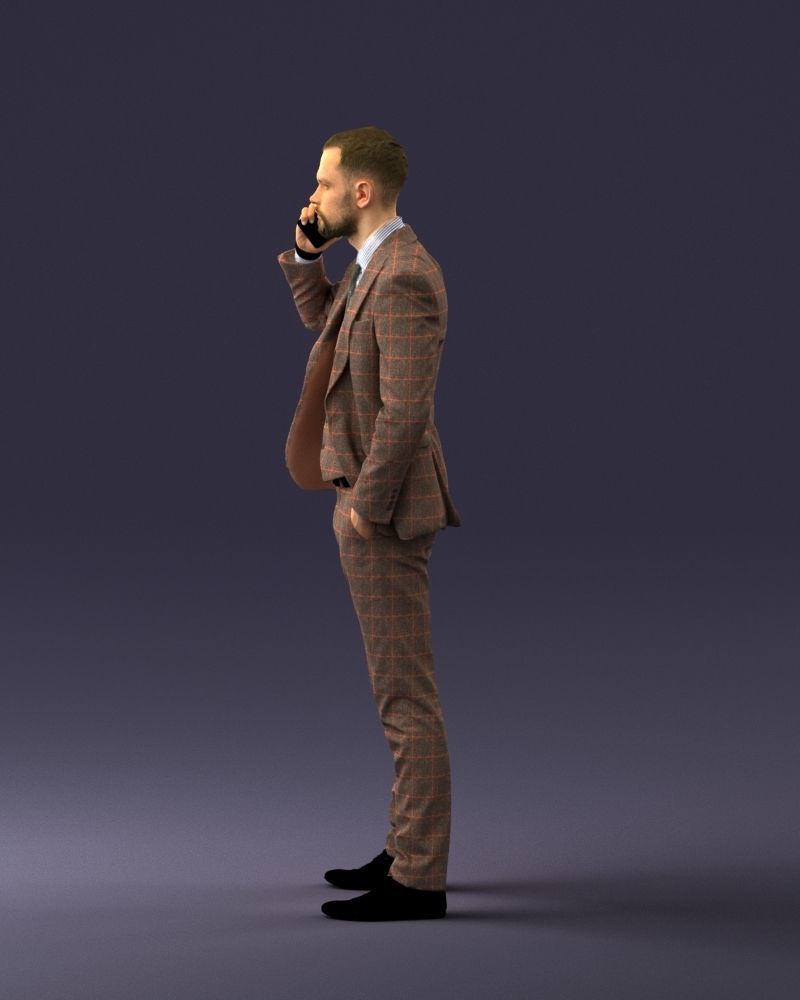 000254 Businessman in Suit Talking on Phone 0220 3dp 3D print model_25
