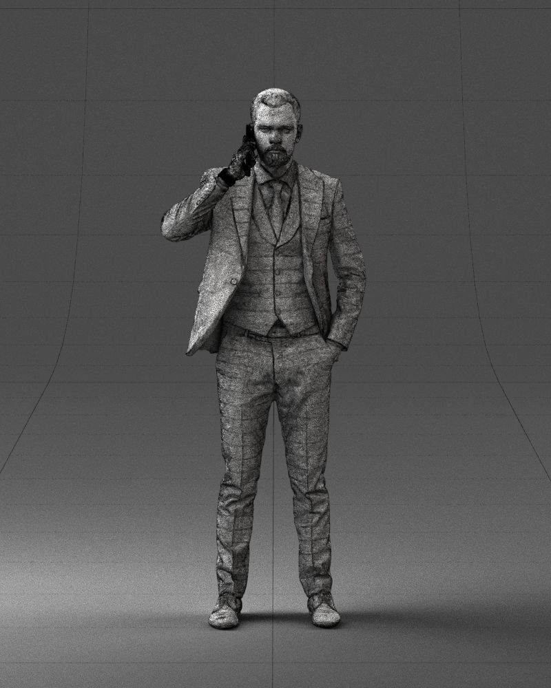 000254 Businessman in Suit Talking on Phone 0220 3dp 3D print model_39