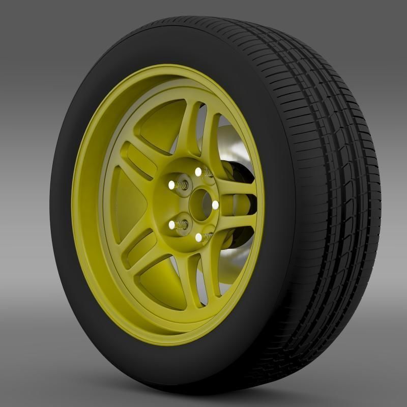 Chevrolet Camaro GS Racecar 2008 wheel 3D model_5