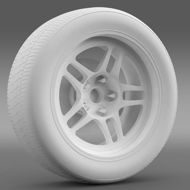 Chevrolet Camaro GS Racecar 2008 wheel 3D model_10