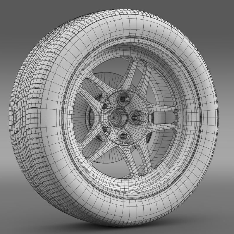 Chevrolet Camaro GS Racecar 2008 wheel 3D model_4