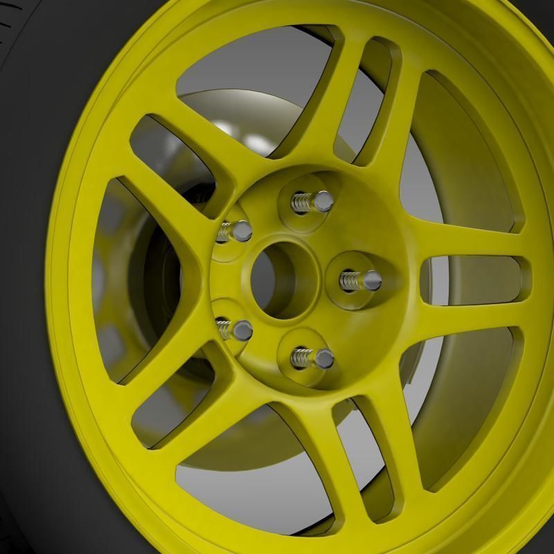 Chevrolet Camaro GS Racecar 2008 wheel 3D model_7