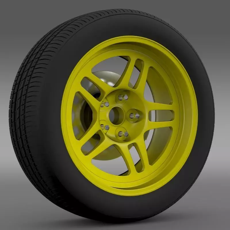 Chevrolet Camaro GS Racecar 2008 wheel 3D model_0