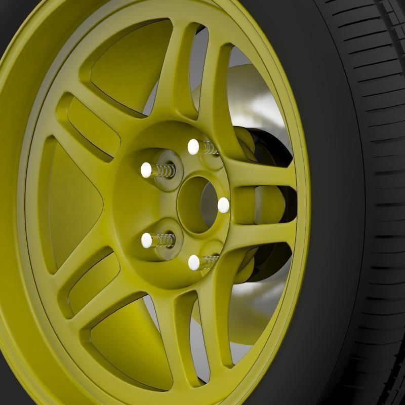 Chevrolet Camaro GS Racecar 2008 wheel 3D model_8