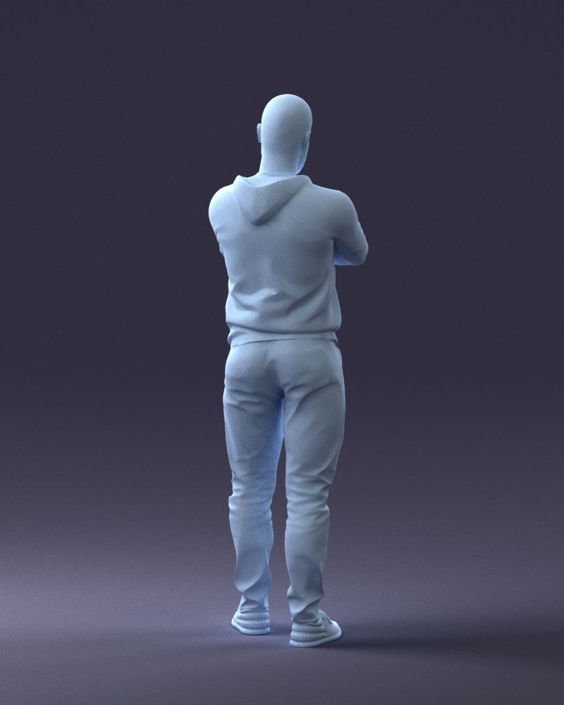 000215 Lifelike 3D Scanned Man Realistic Urban Male Model 1121 3D model_19