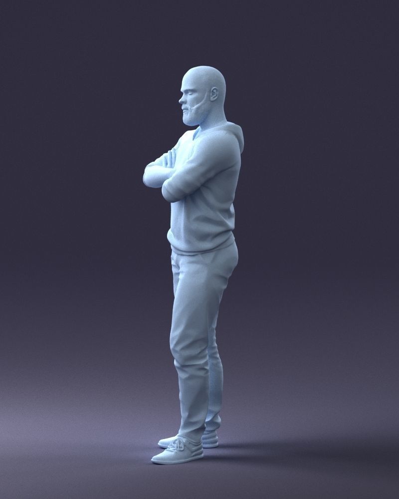 000215 Lifelike 3D Scanned Man Realistic Urban Male Model 1121 3D model_28
