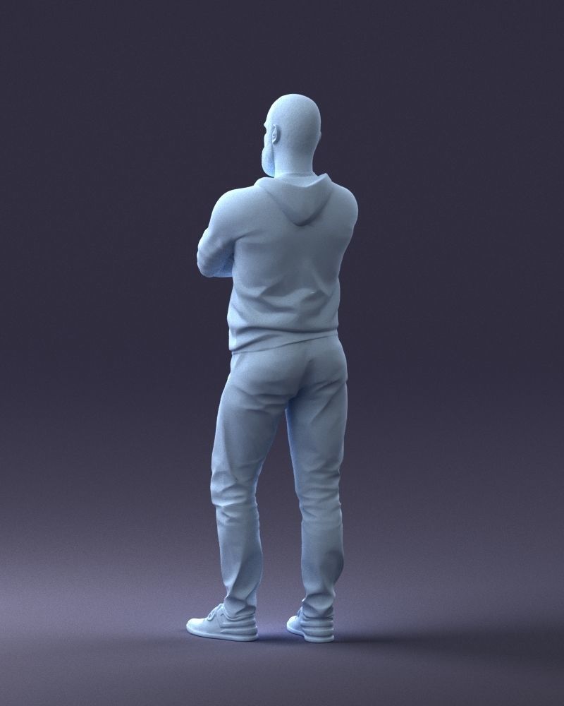 000215 Lifelike 3D Scanned Man Realistic Urban Male Model 1121 3D model_22