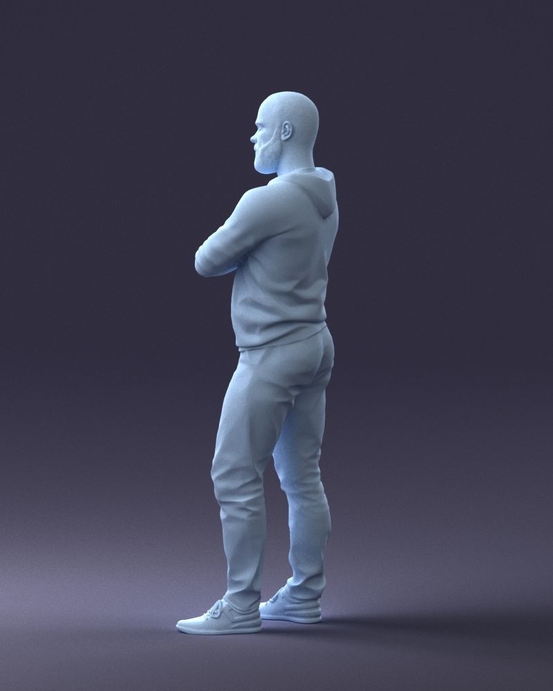 000215 Lifelike 3D Scanned Man Realistic Urban Male Model 1121 3D model_25