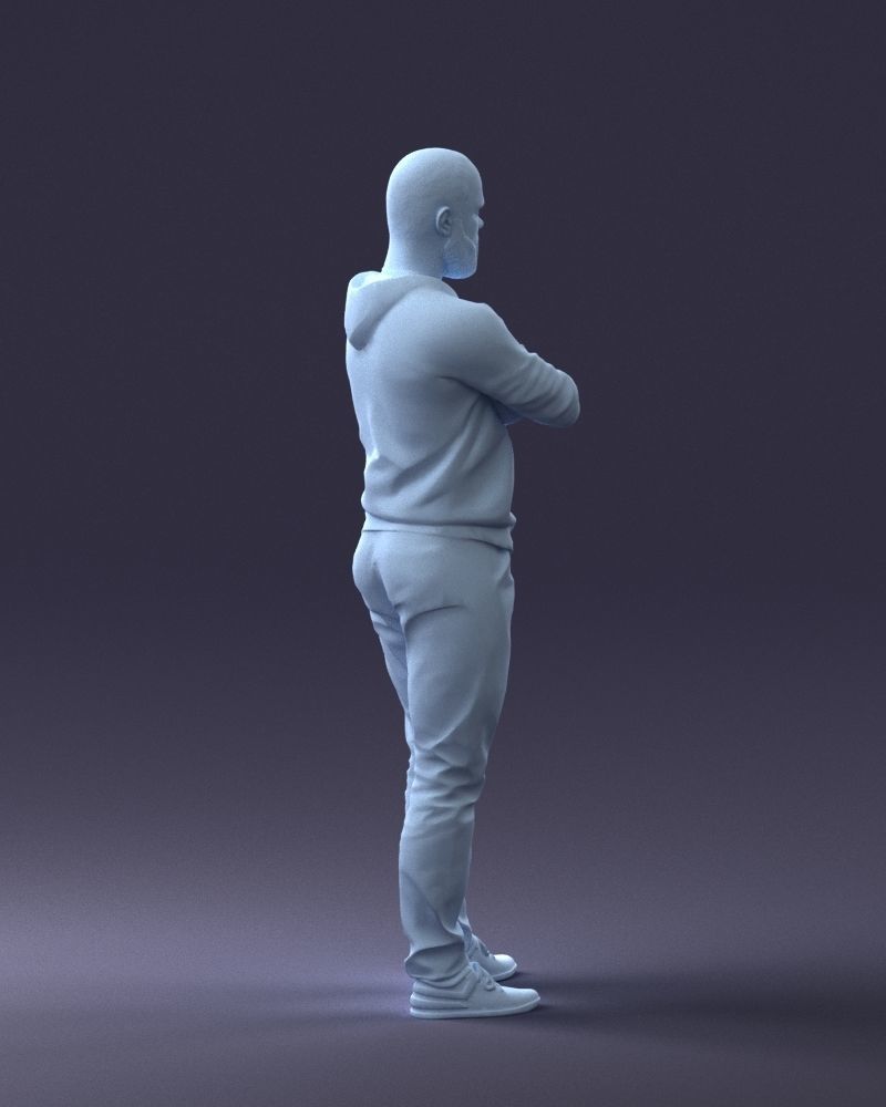 000215 Lifelike 3D Scanned Man Realistic Urban Male Model 1121 3D model_16